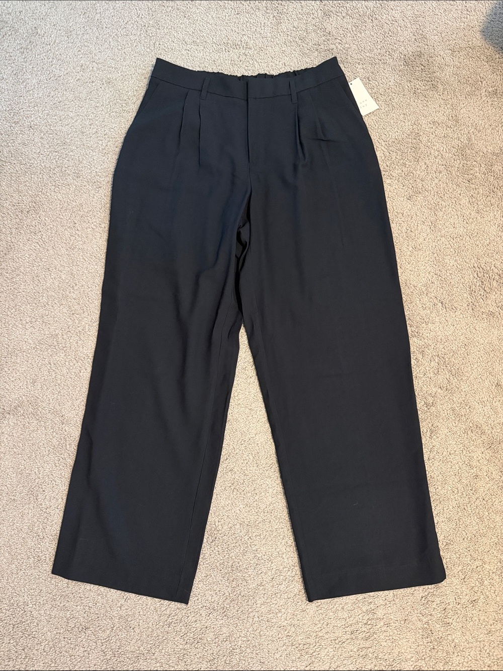 a new day Black Wide-Leg Pleated Trousers